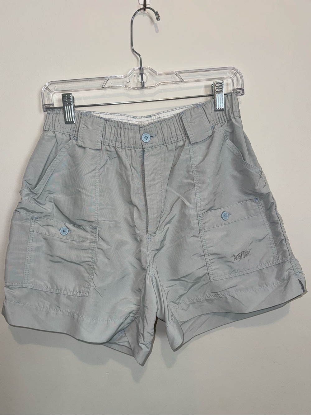 AFTCO Men's Size 32 Light Blue 6” Original Fishing Shorts